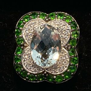 Victoria Wieck Green Gemstone Ring